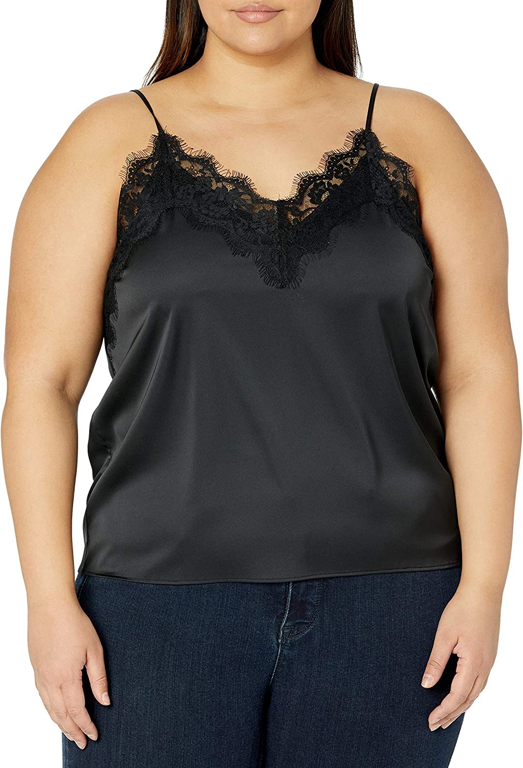 The Drop Women's Standard Natalie V-Neck Lace-Trimmed Camisole Tank Top - Image 5